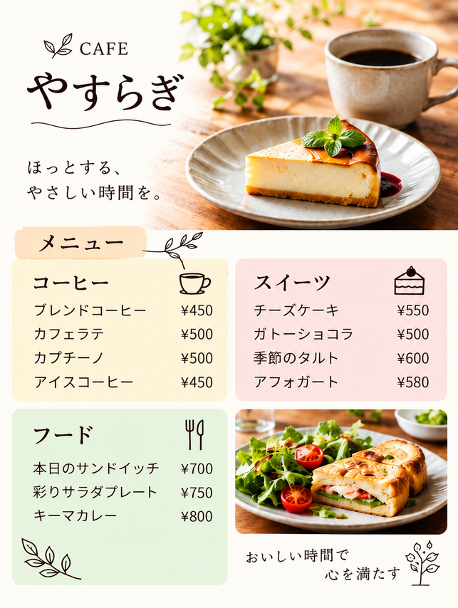 カフェメニュー